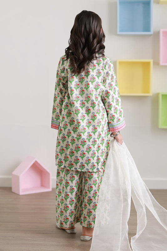 Embroidered Kurta Dupatta Trouser - 3410