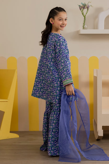 Embroidered Kurta Dupatta Trouser - 3411