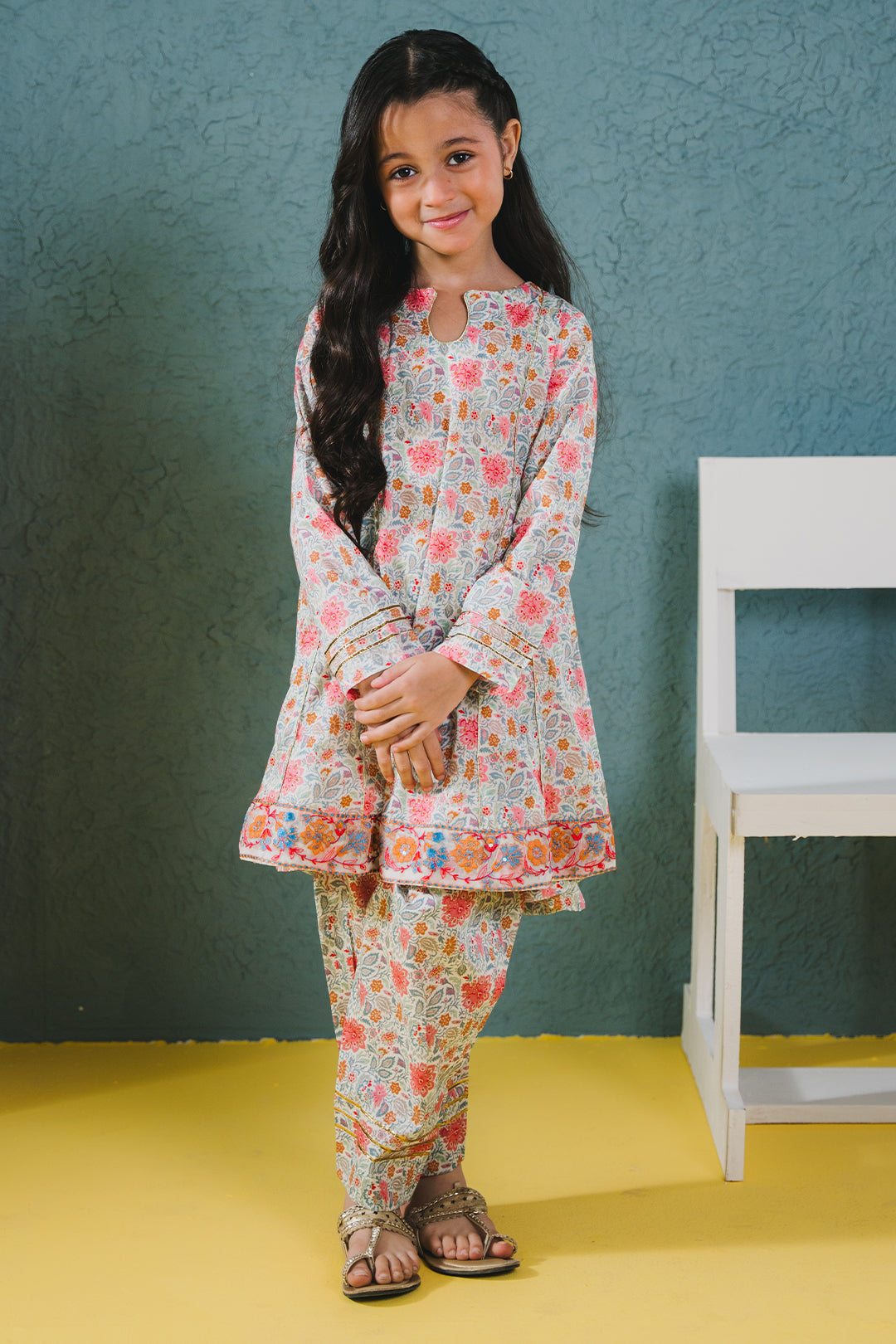 Embroidered Kurta Trouser - 2430