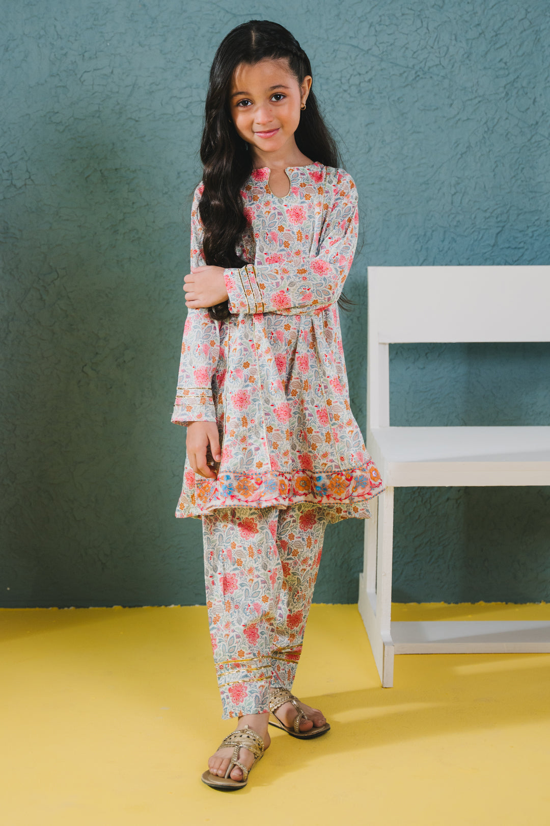 Embroidered Kurta Trouser - 2430
