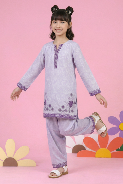Embroidered Kurta Trouser - 2435