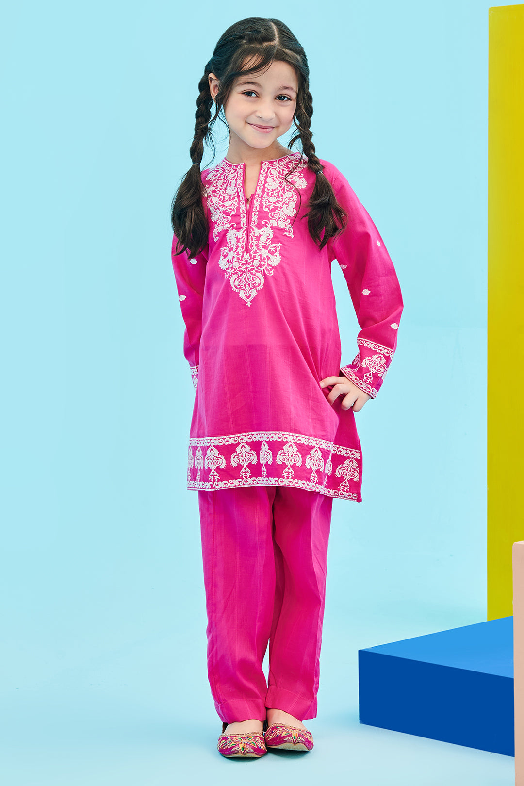 Embroidered Kurta Trouser - 2464