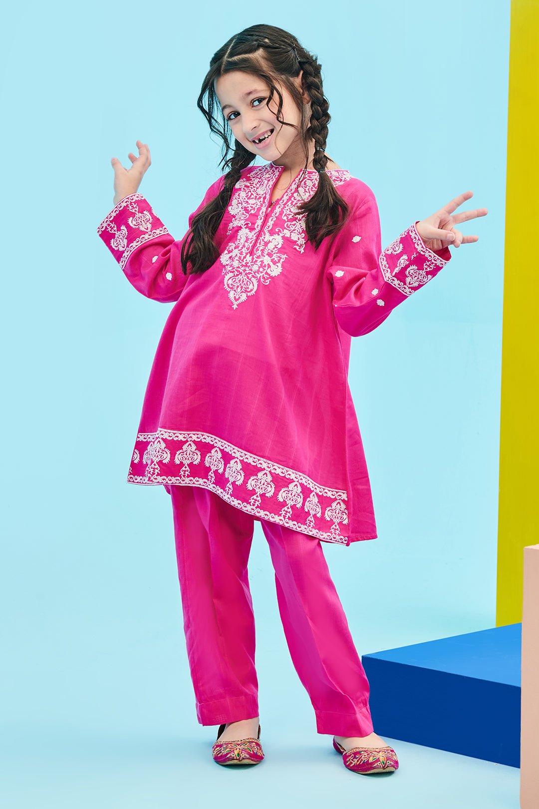 Embroidered Kurta Trouser - 2464