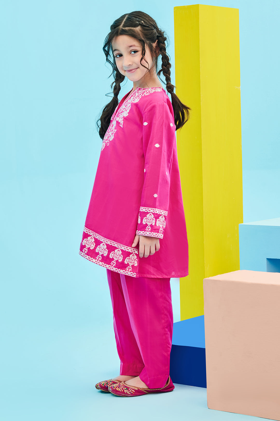 Embroidered Kurta Trouser - 2464