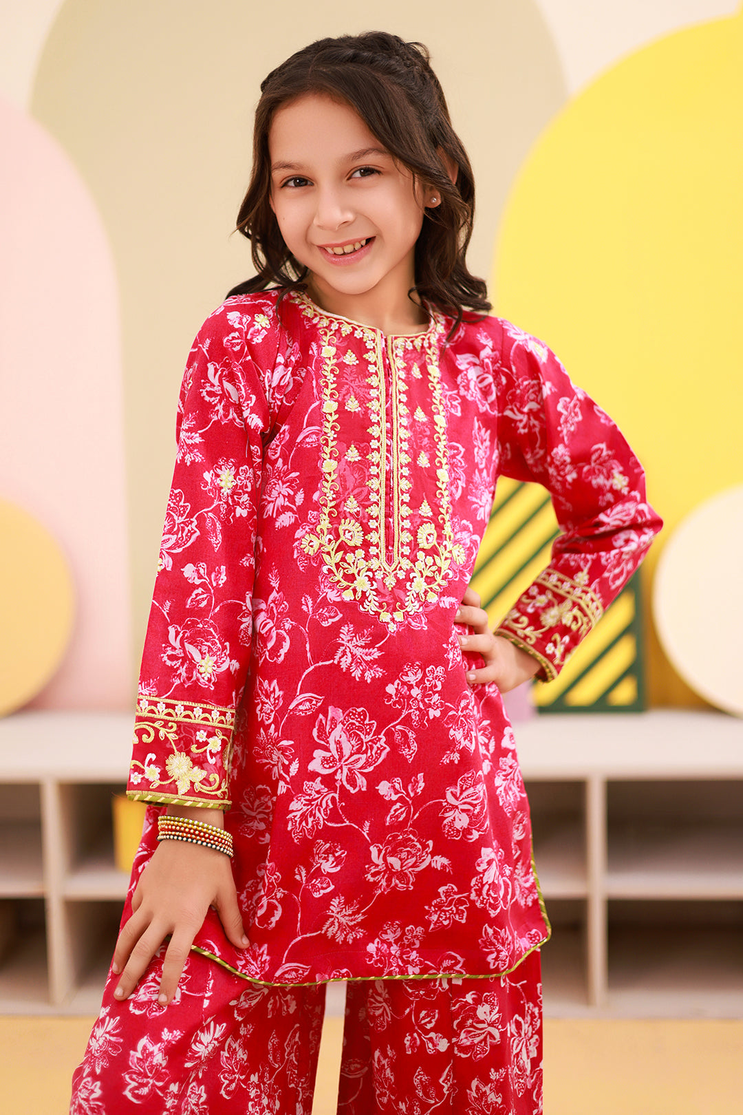Embroidered Kurta Trouser - 2468
