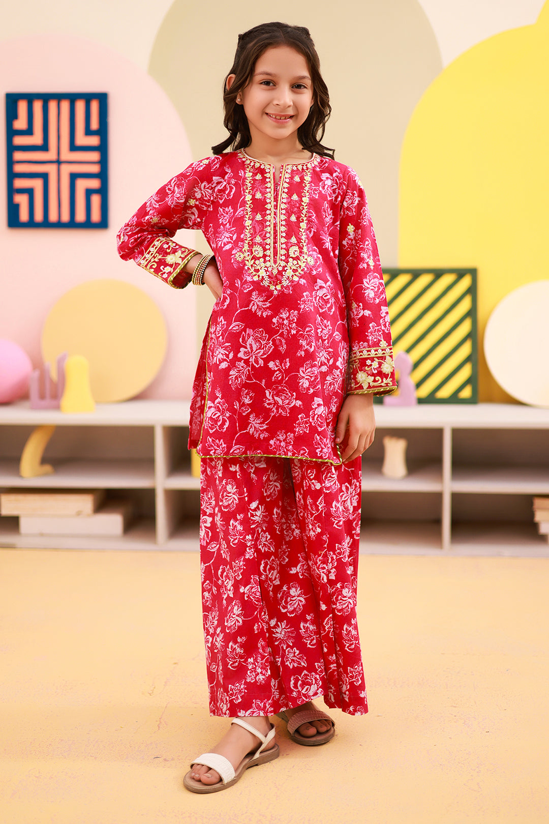 Embroidered Kurta Trouser - 2468