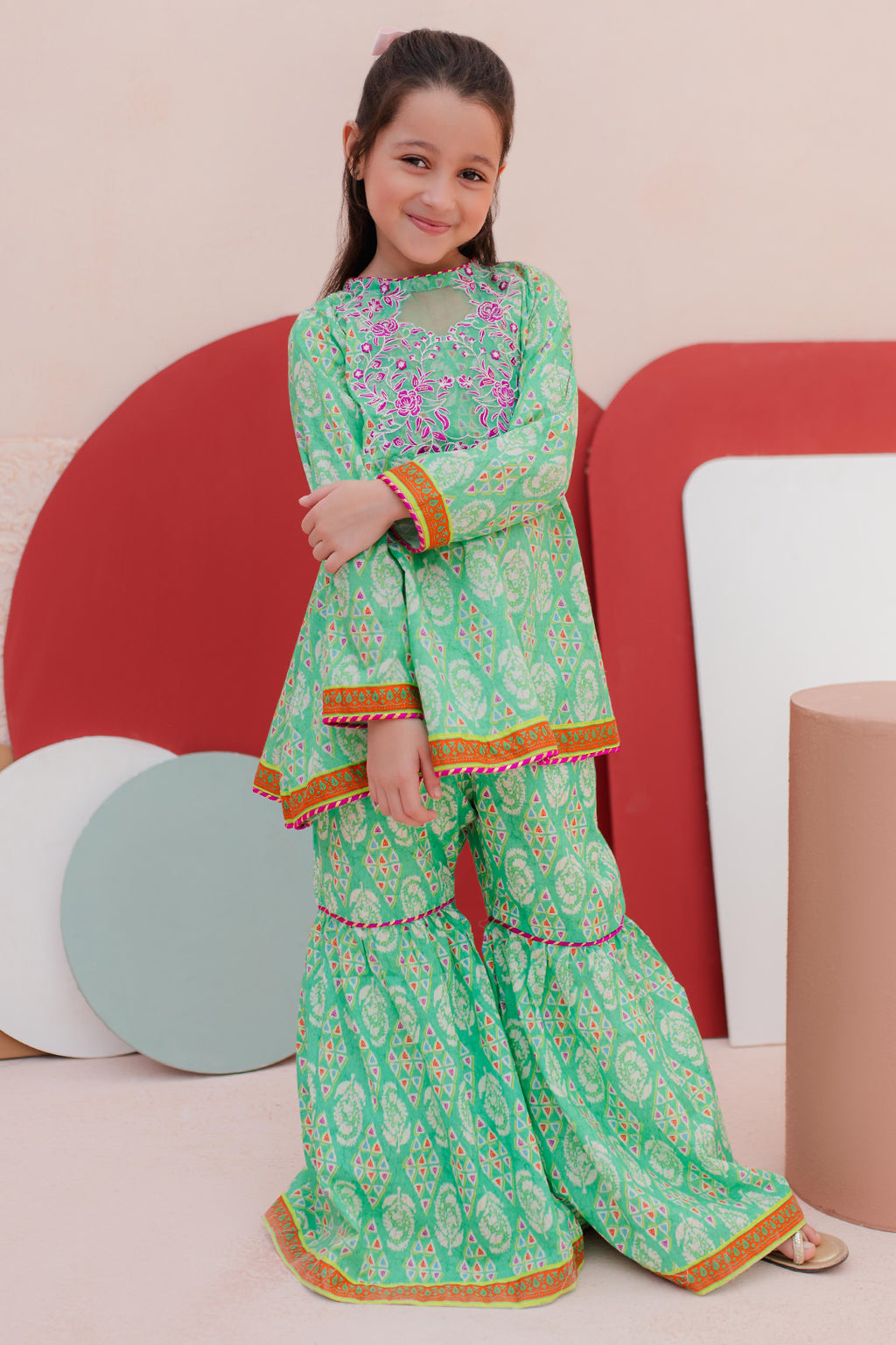 Embroidered Kurta Trouser - 2469