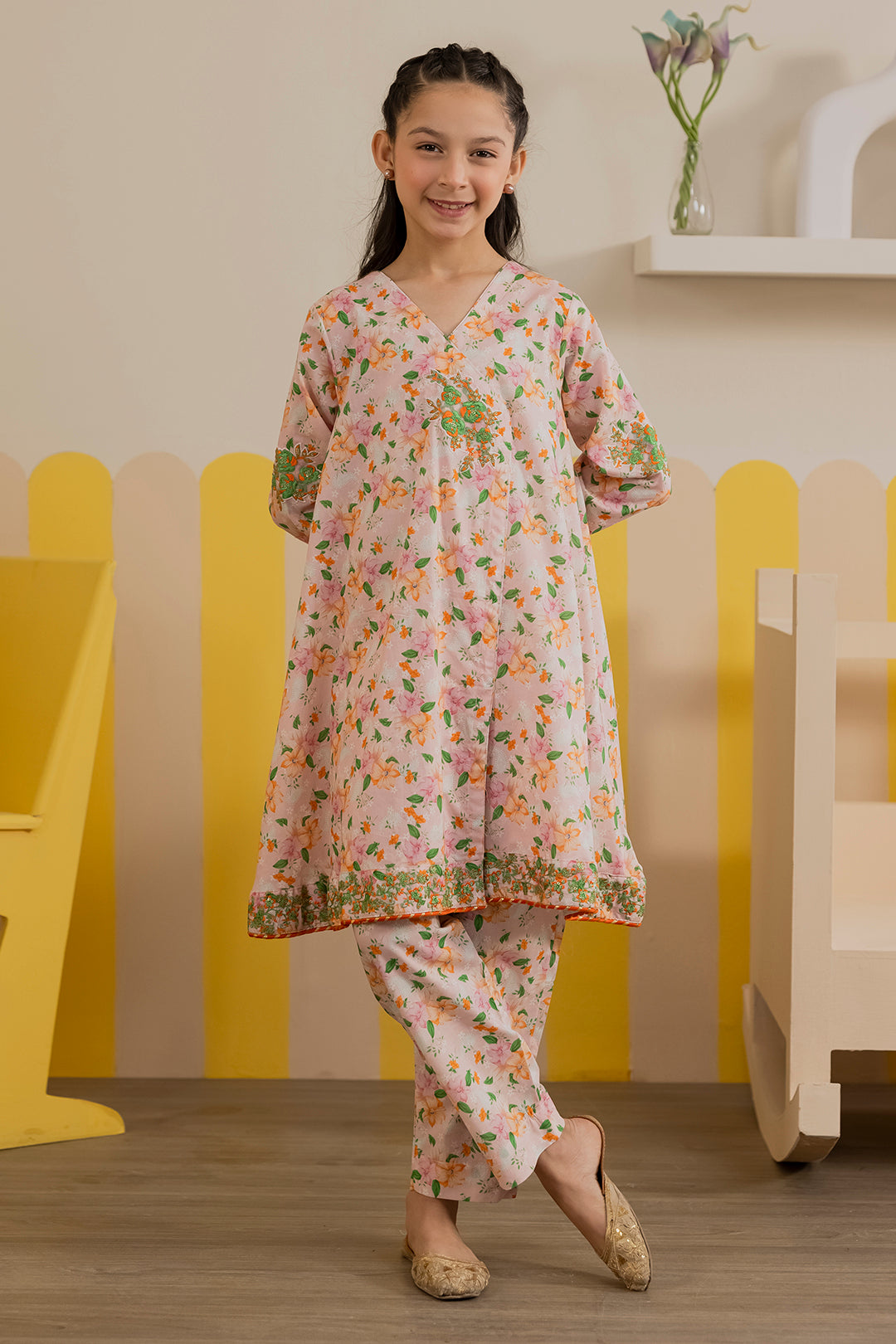 Embroidered Kurta Trouser - 2470