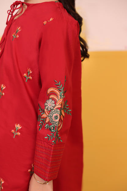 Embroidered Kurta Trouser - 2635