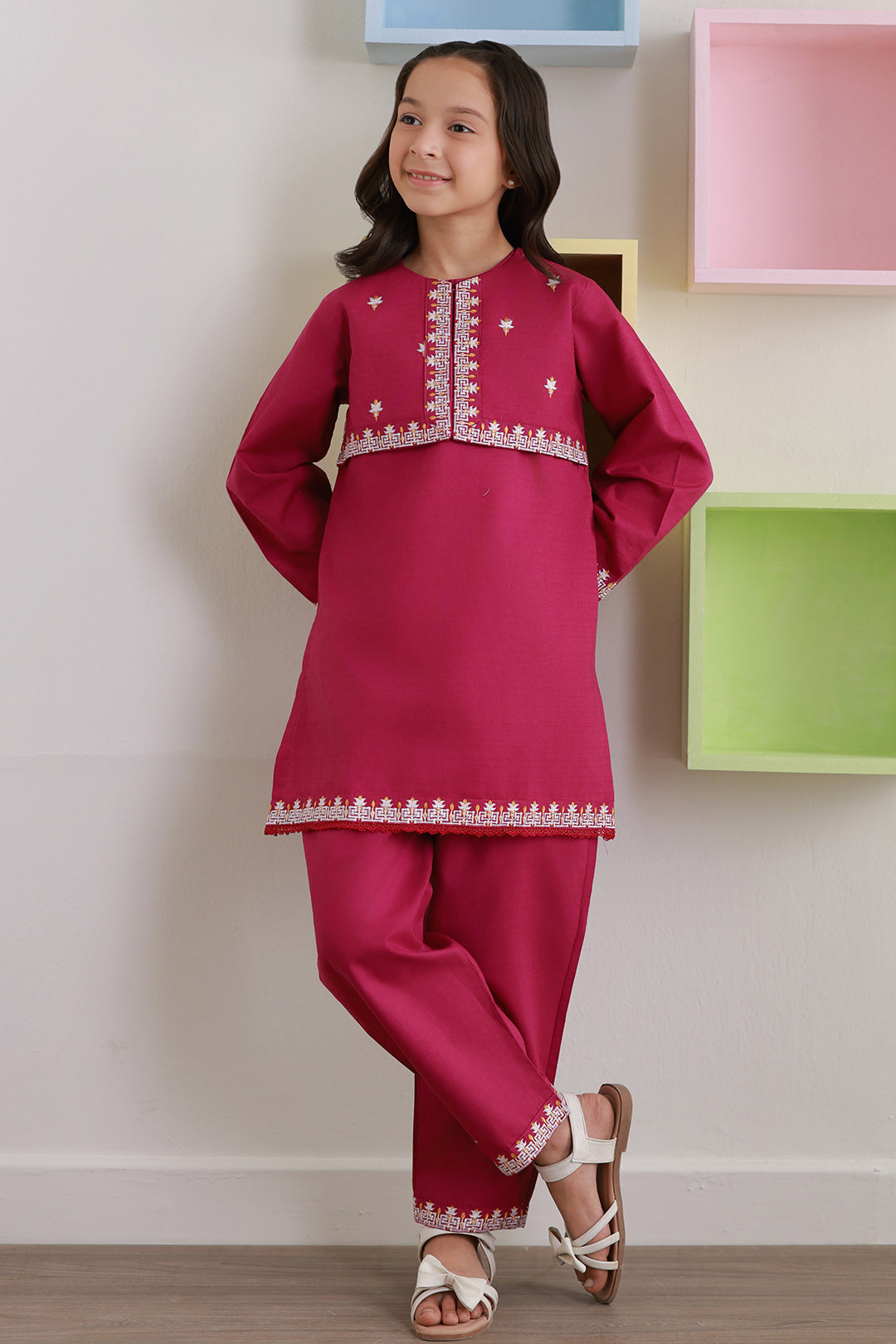 Embroidered Kurta Trouser - 2188