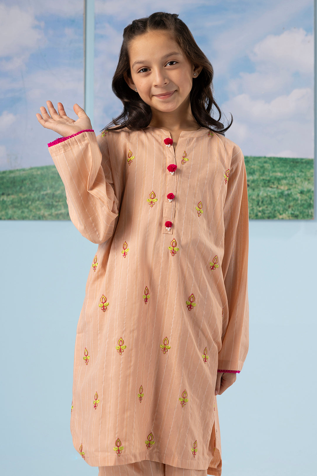 Embroidered Kurta Trouser - 2191