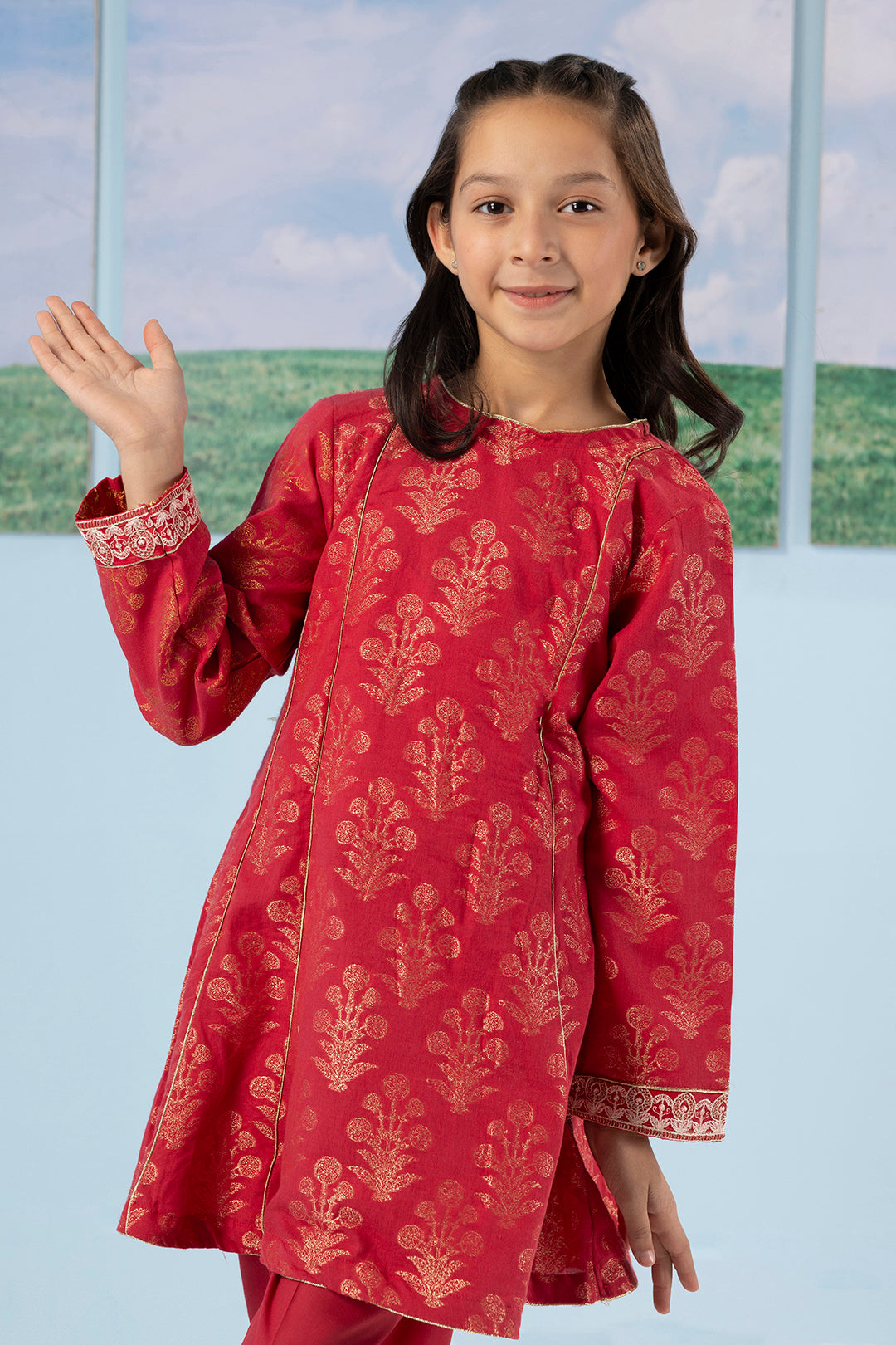 Embroidered Kurta Trouser - 2202