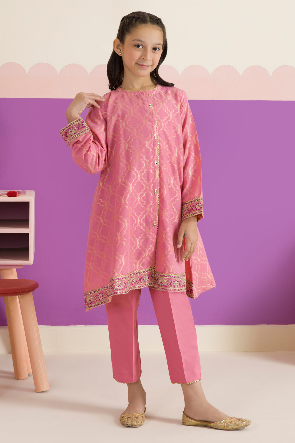 Embroidered Kurta Trouser - 2205