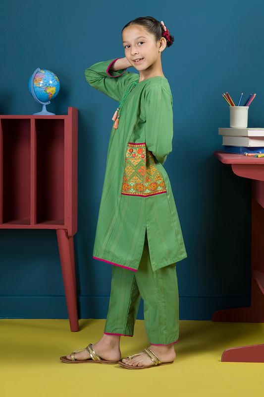 Embroidered Kurta Trouser - 2217
