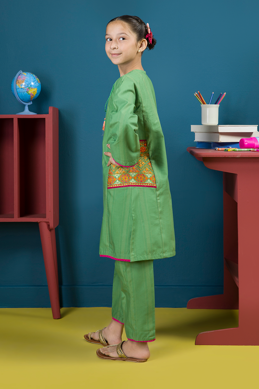 Embroidered Kurta Trouser - 2217