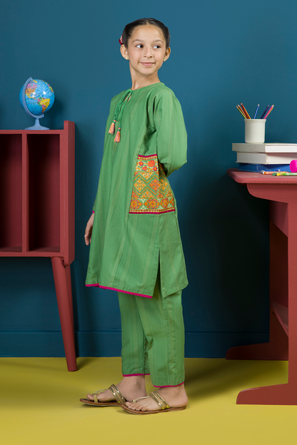 Embroidered Kurta Trouser - 2217