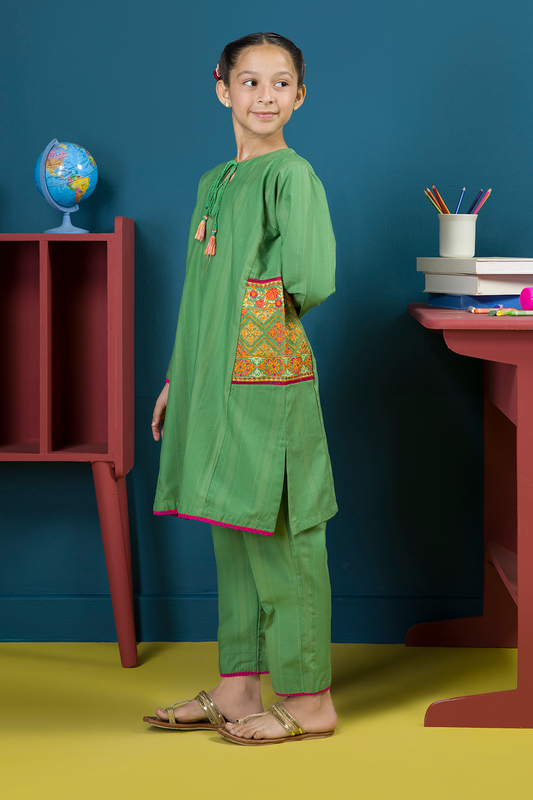 Embroidered Kurta Trouser - 2217