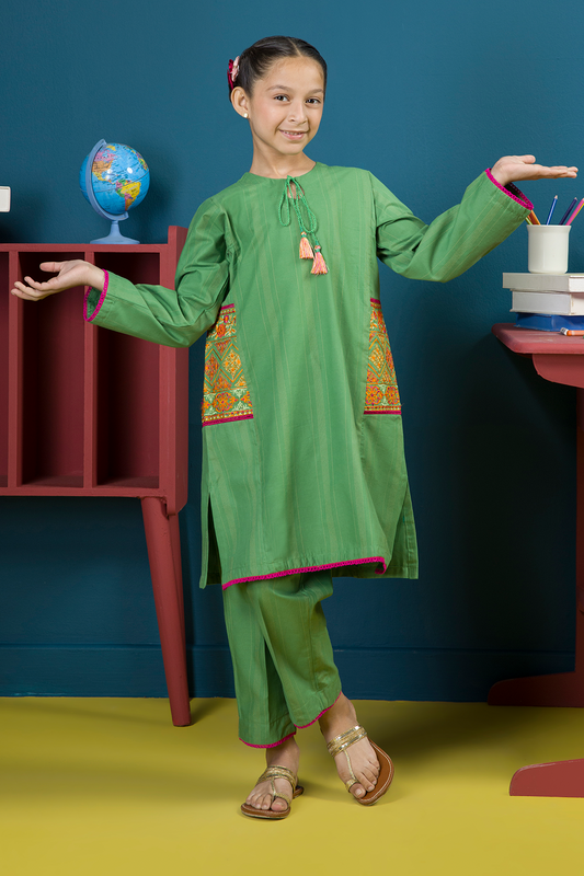 Embroidered Kurta Trouser - 2217