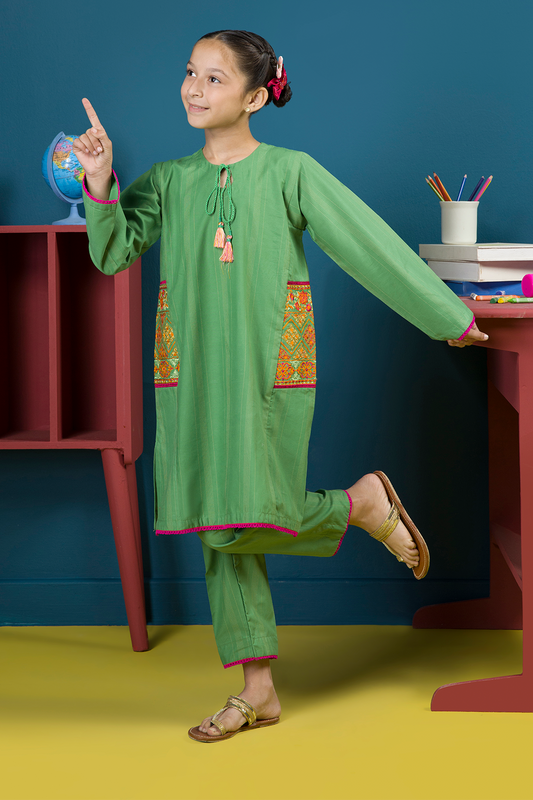 Embroidered Kurta Trouser - 2217