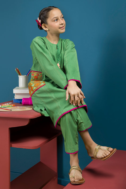 Embroidered Kurta Trouser - 2217