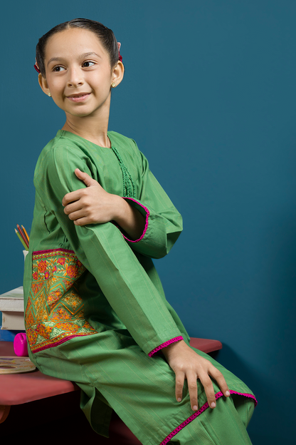 Embroidered Kurta Trouser - 2217