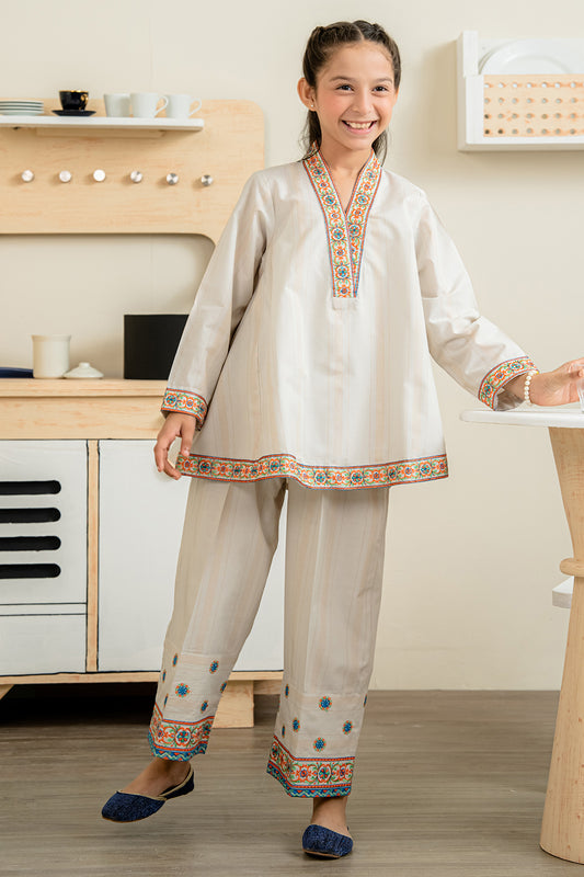 Embroidered Kurta Trouser - 2218
