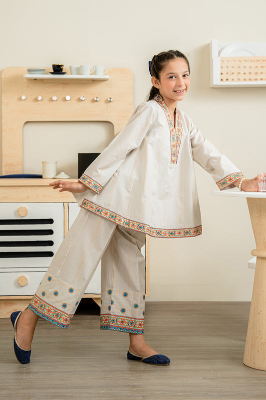 Embroidered Kurta Trouser - 2218