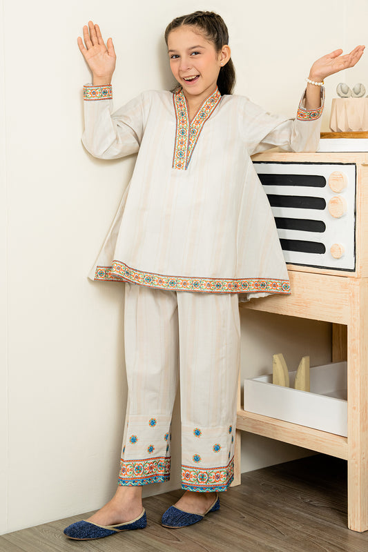 Embroidered Kurta Trouser - 2218
