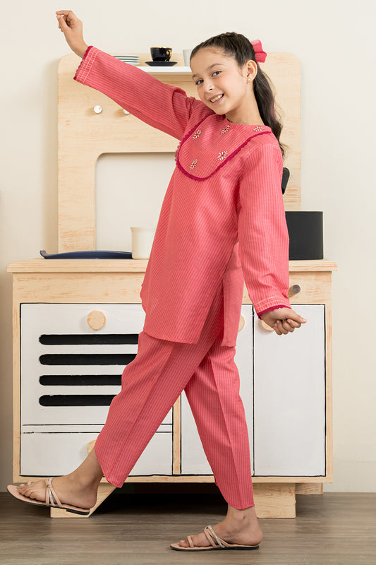 Embroidered Kurta Trouser - 2245