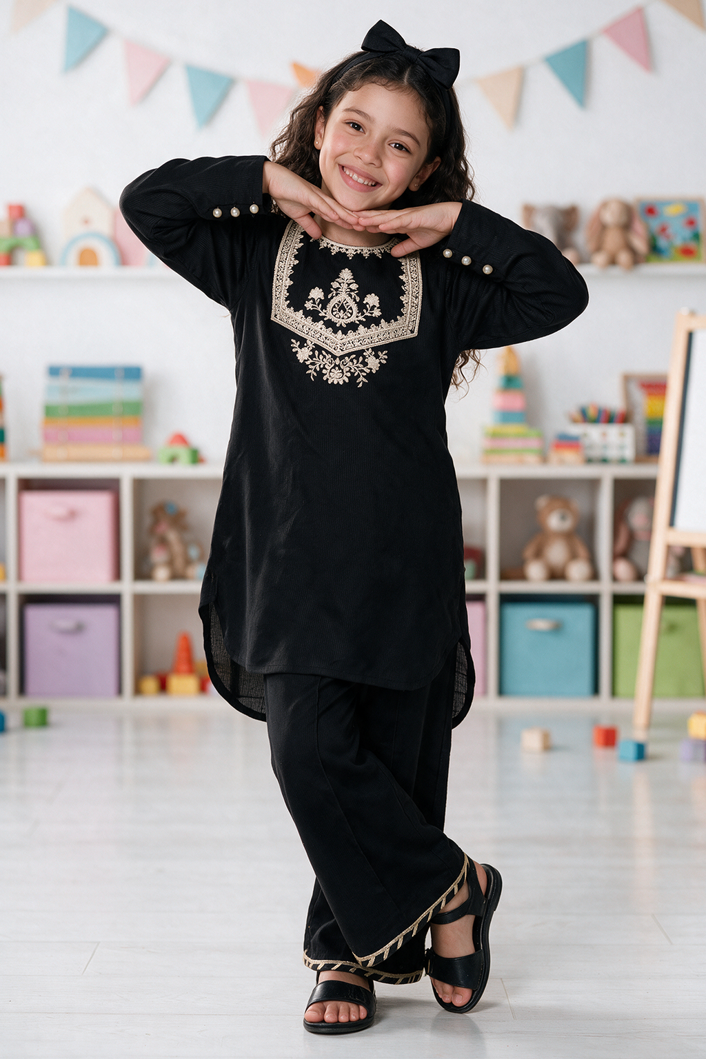 Embroidered Kurta Trouser - 2339