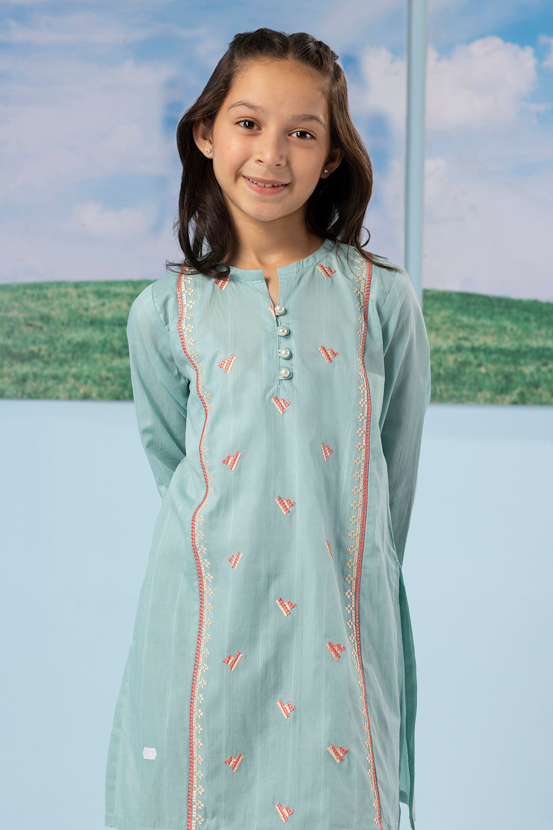 Embroidered Kurta Trouser - 2341