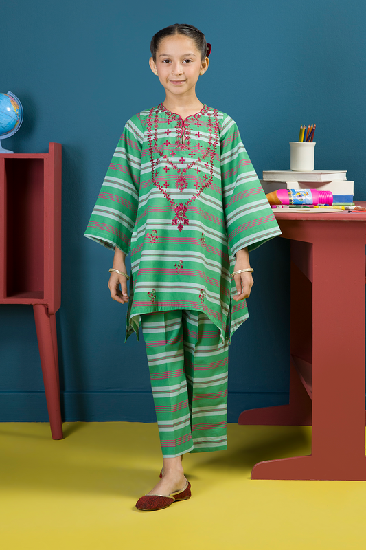 Embroidered Kurta Trouser - 2343
