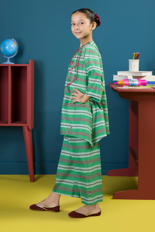 Embroidered Kurta Trouser - 2343