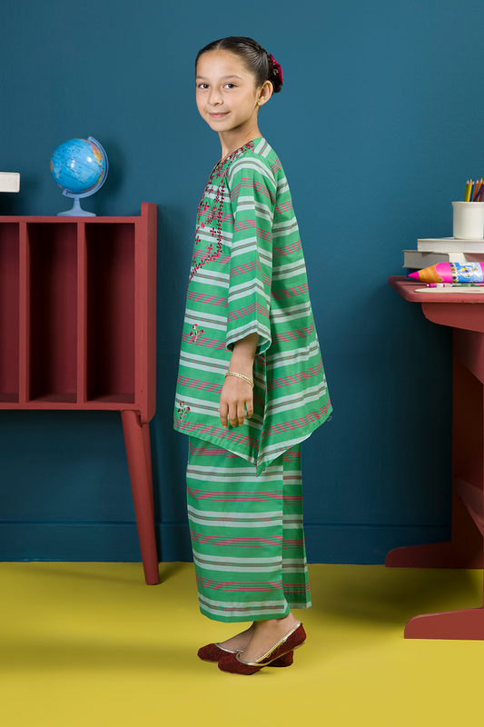 Embroidered Kurta Trouser - 2343
