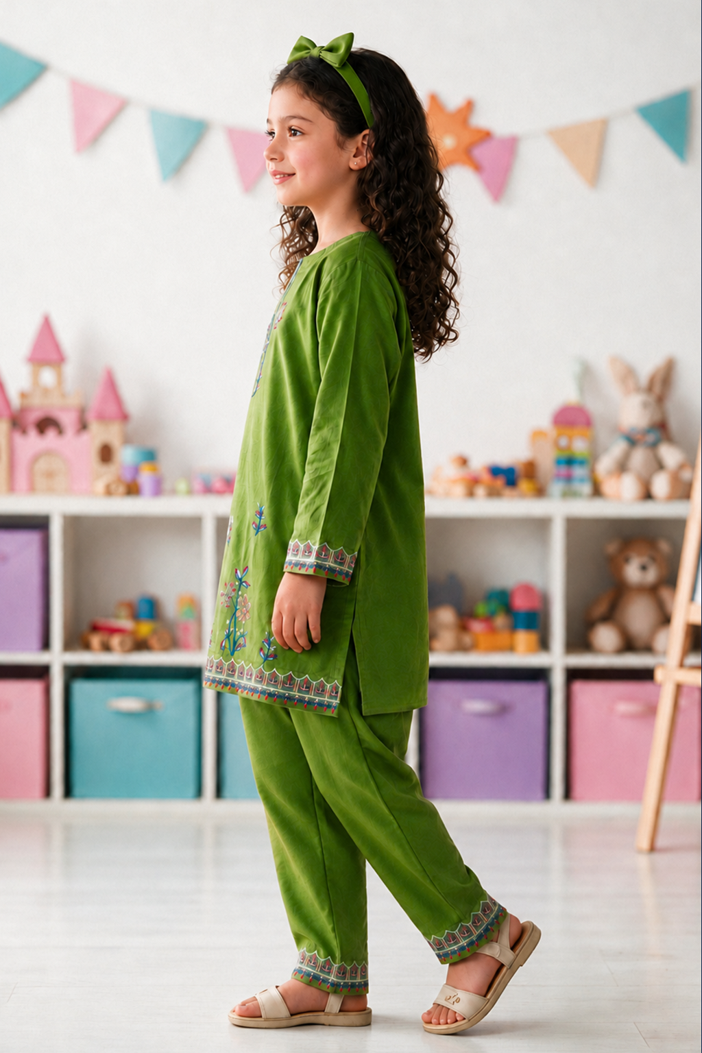 Embroidered Kurta Trouser - 2467
