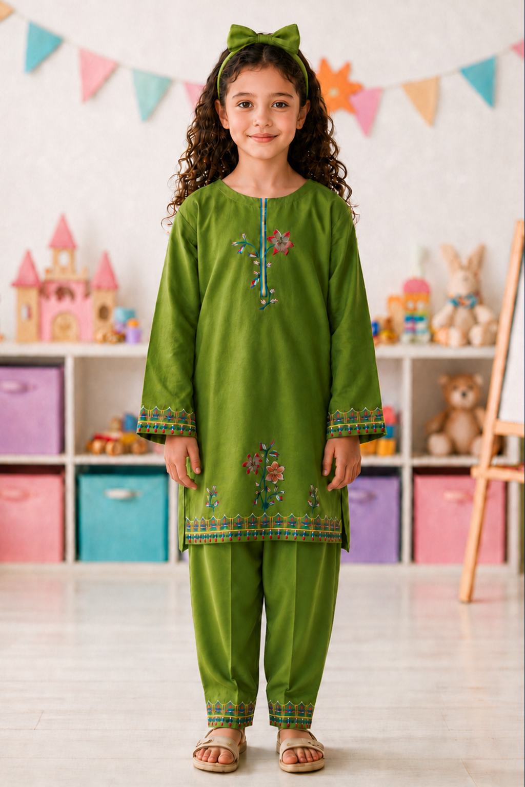 Embroidered Kurta Trouser - 2467