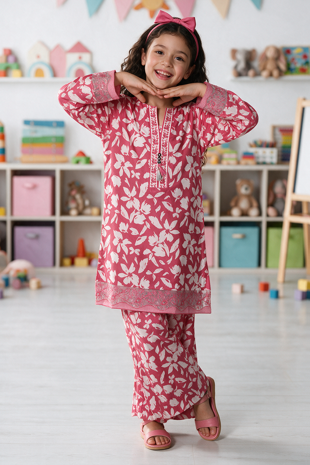 Embroidered Kurta Trouser - 2470
