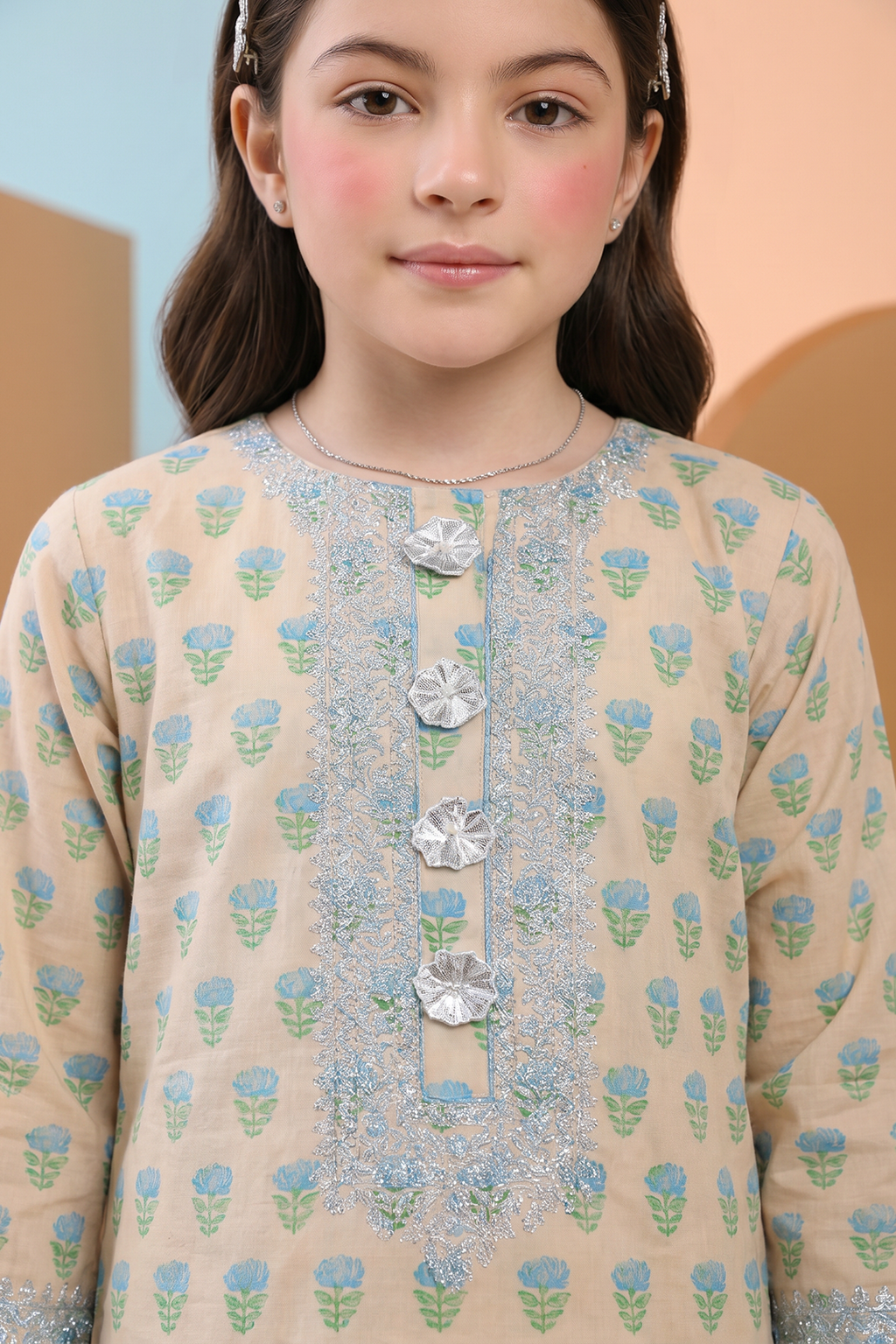 Embroidered Kurta Trouser - 2471