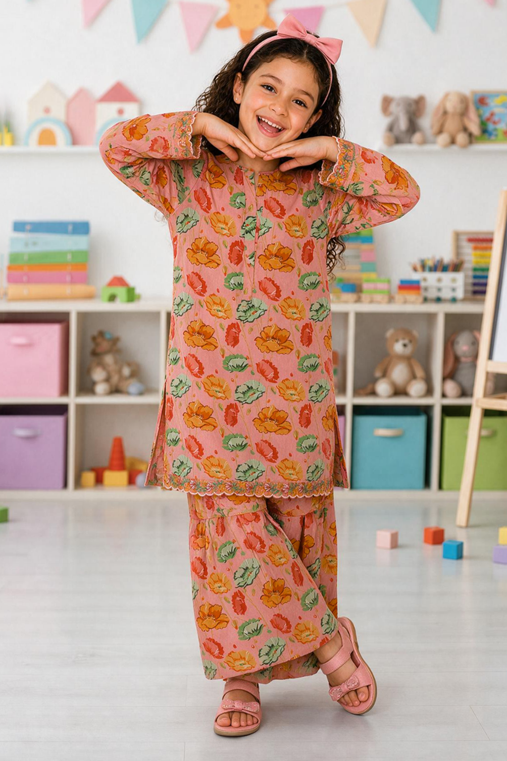 Embroidered Kurta Trouser - 2472