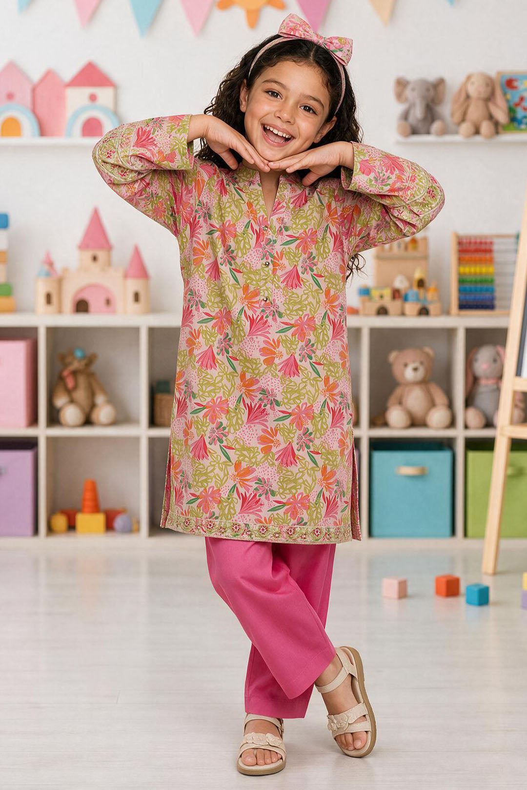 Embroidered Kurta Trouser - 2549