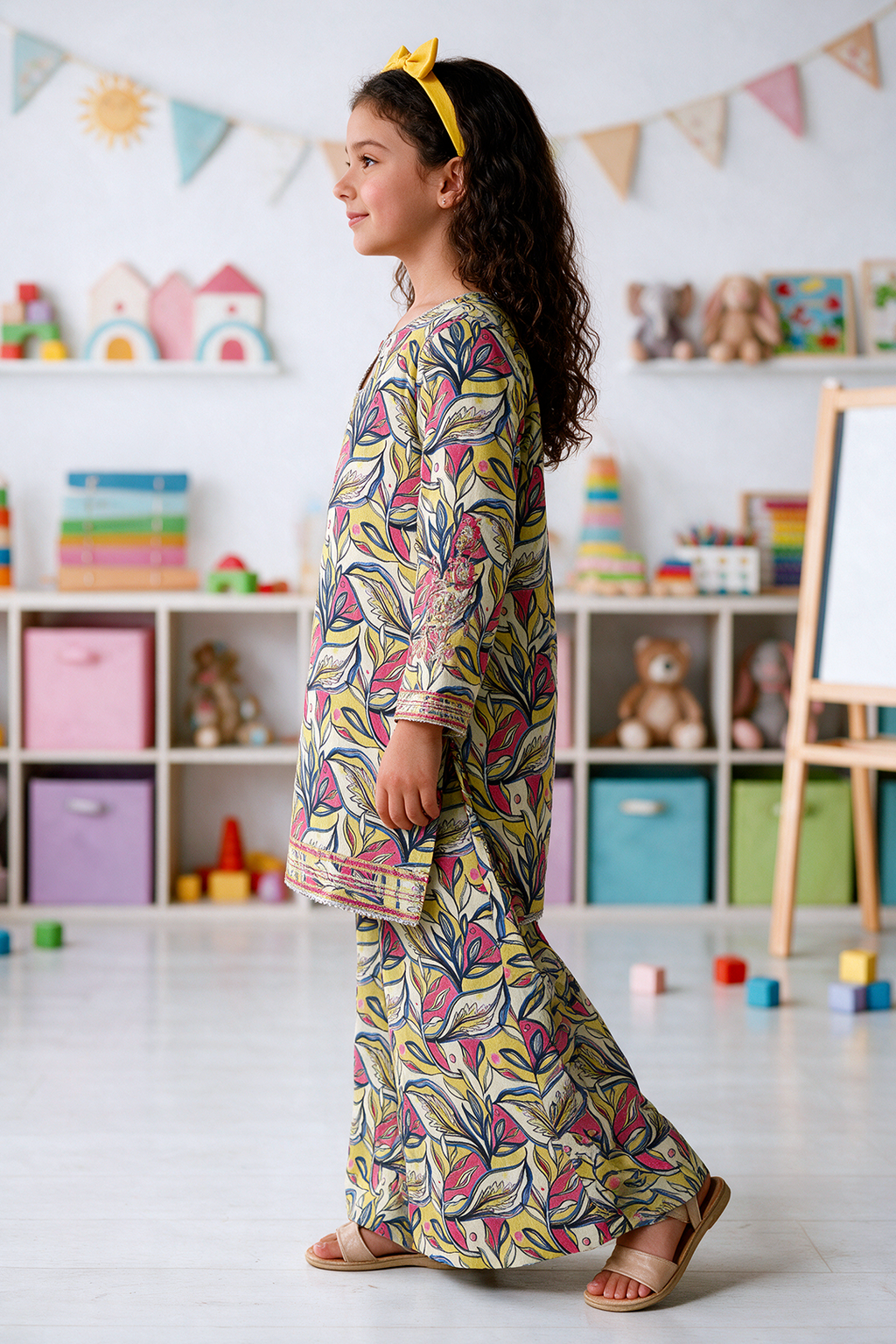 Embroidered Kurta Trouser - 2625