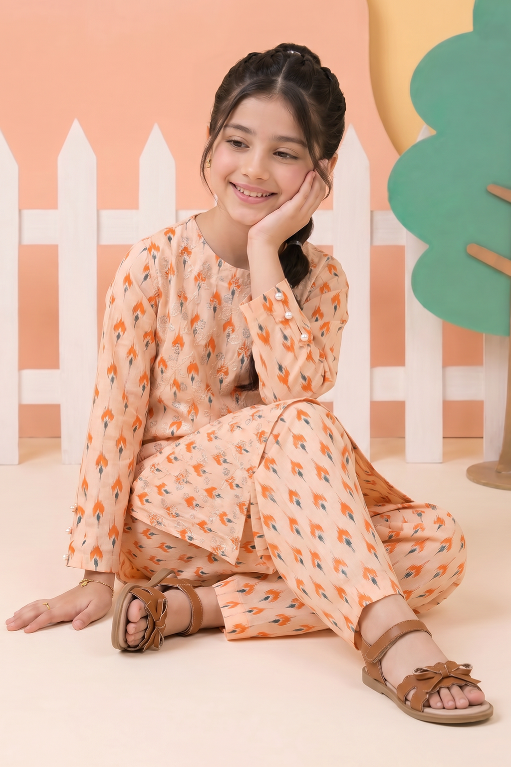 Embroidered Kurta Trouser - 2626