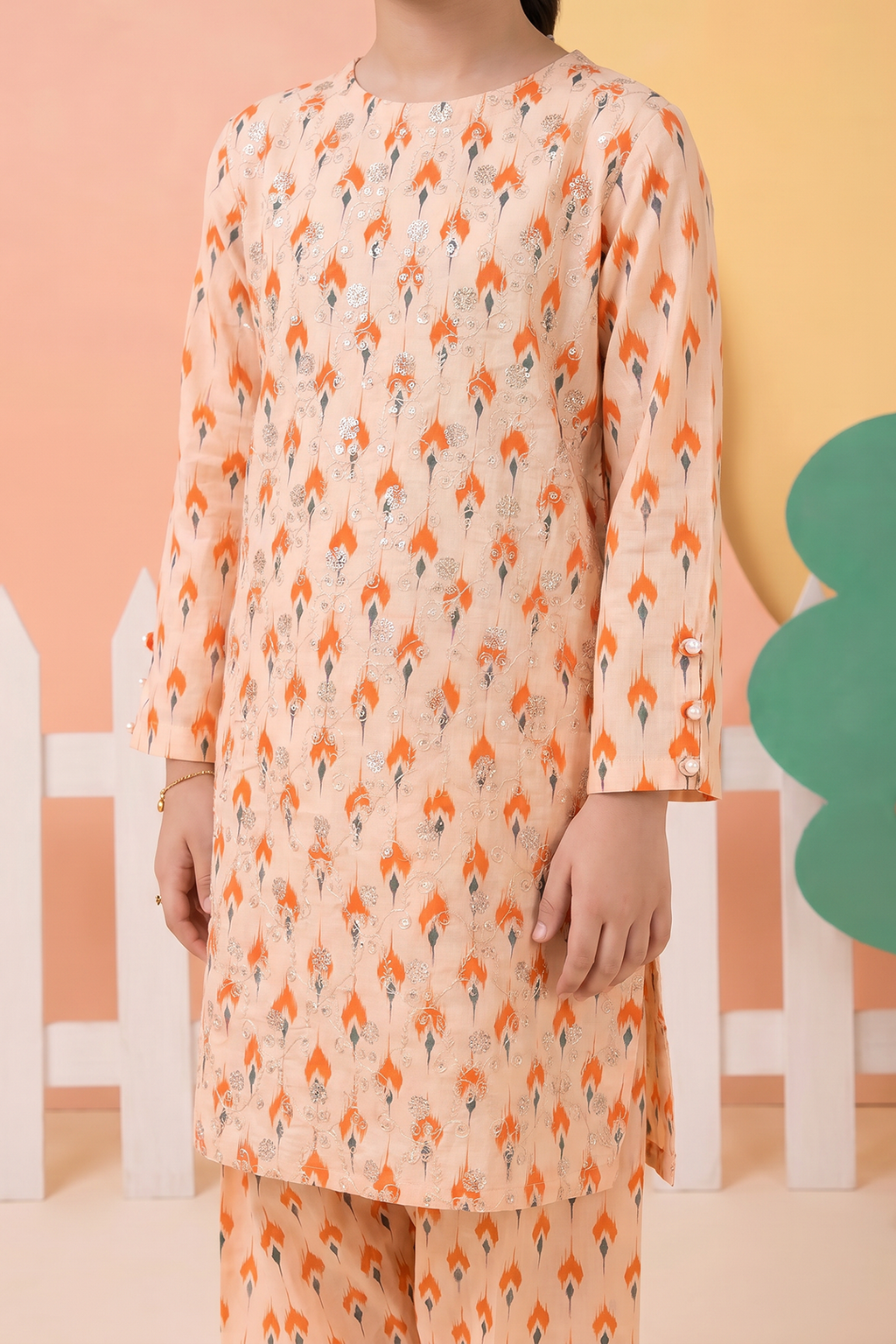 Embroidered Kurta Trouser - 2626