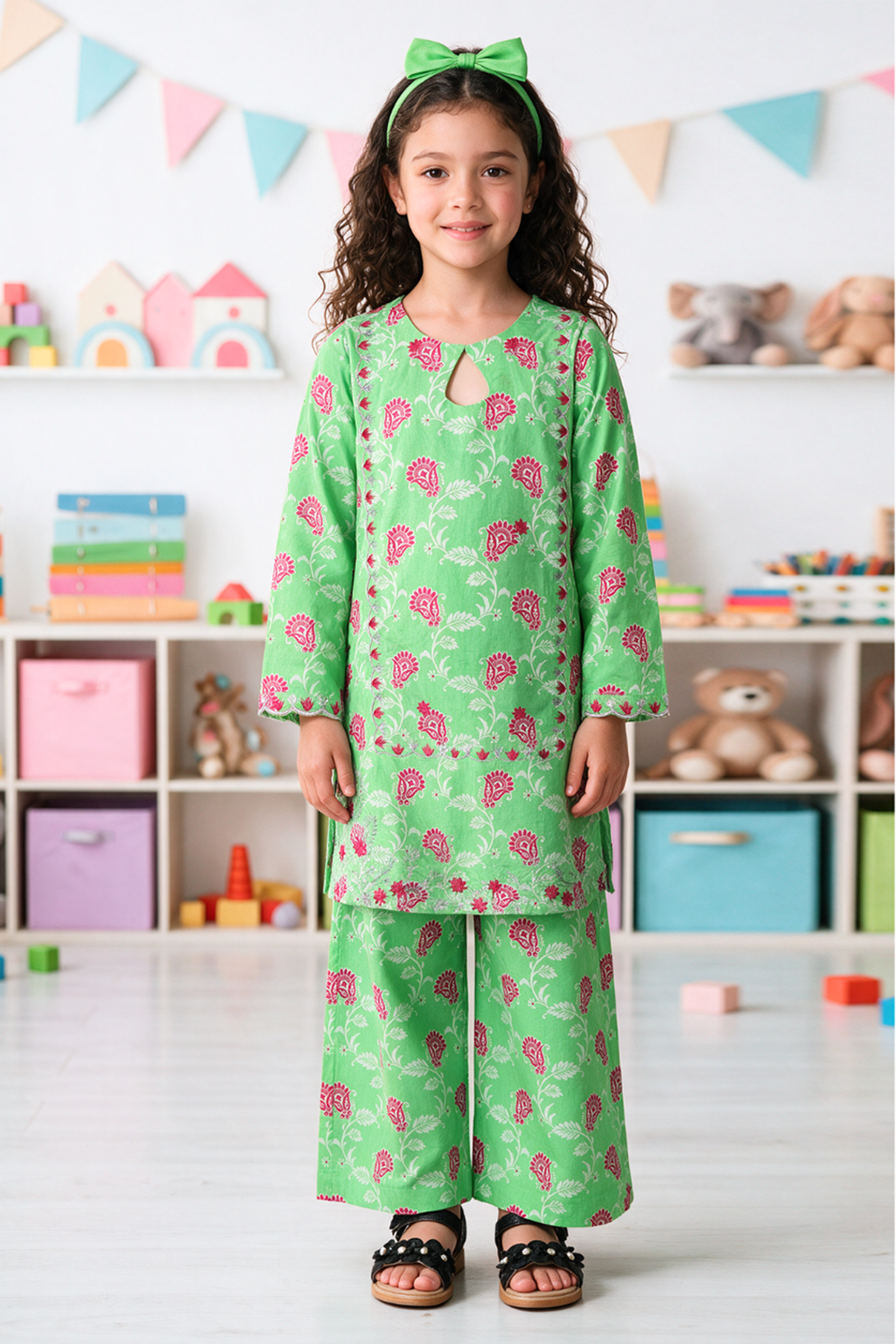 Embroidered Kurta Trouser - 2628