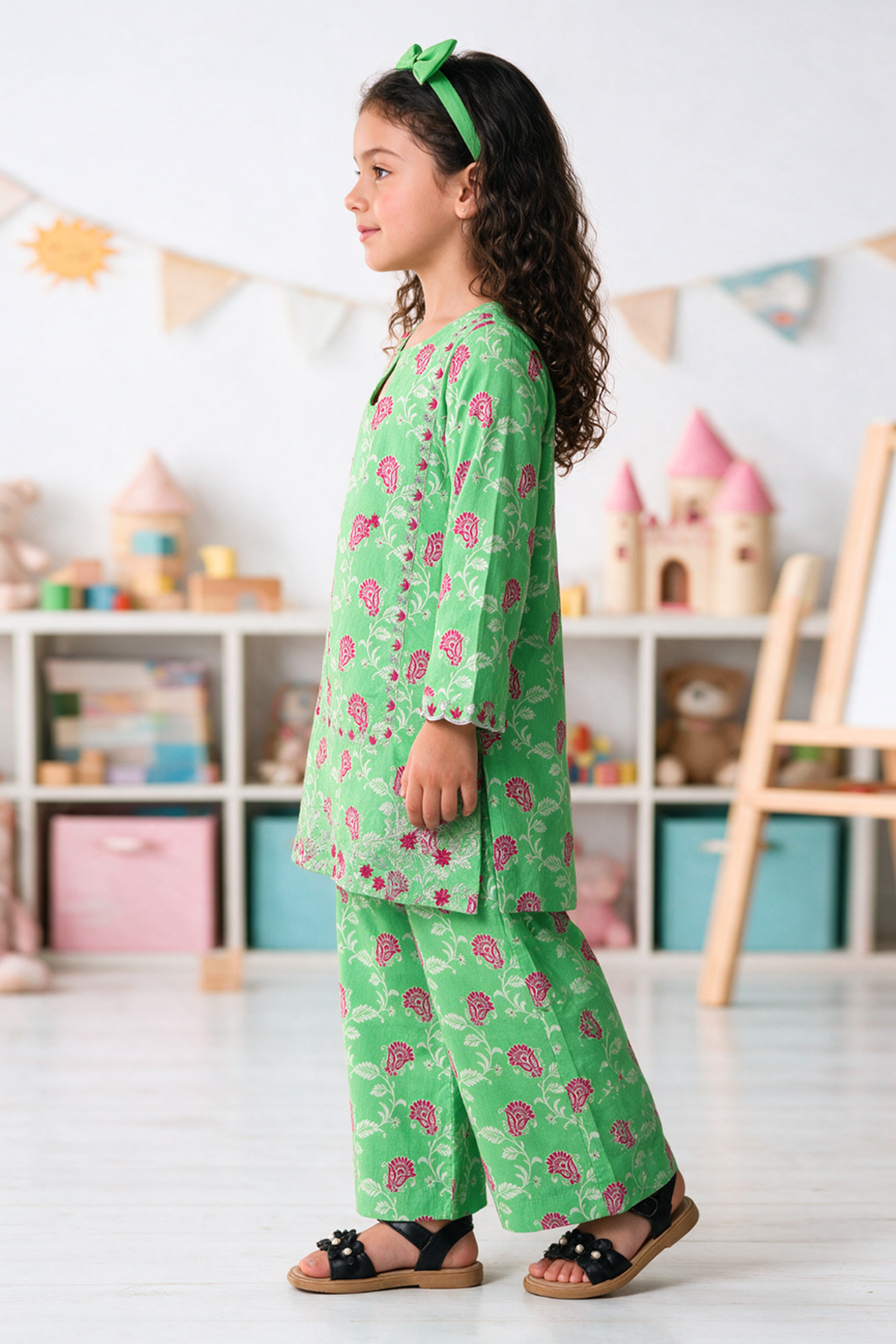 Embroidered Kurta Trouser - 2628