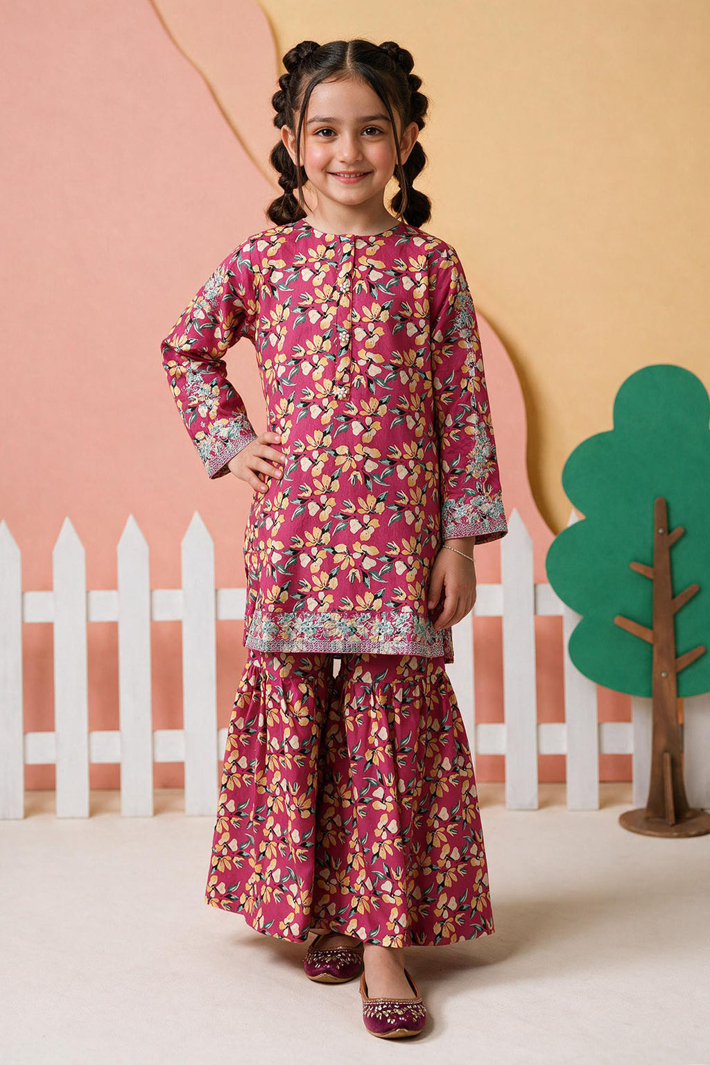 Embroidered Kurta Trouser - 2690