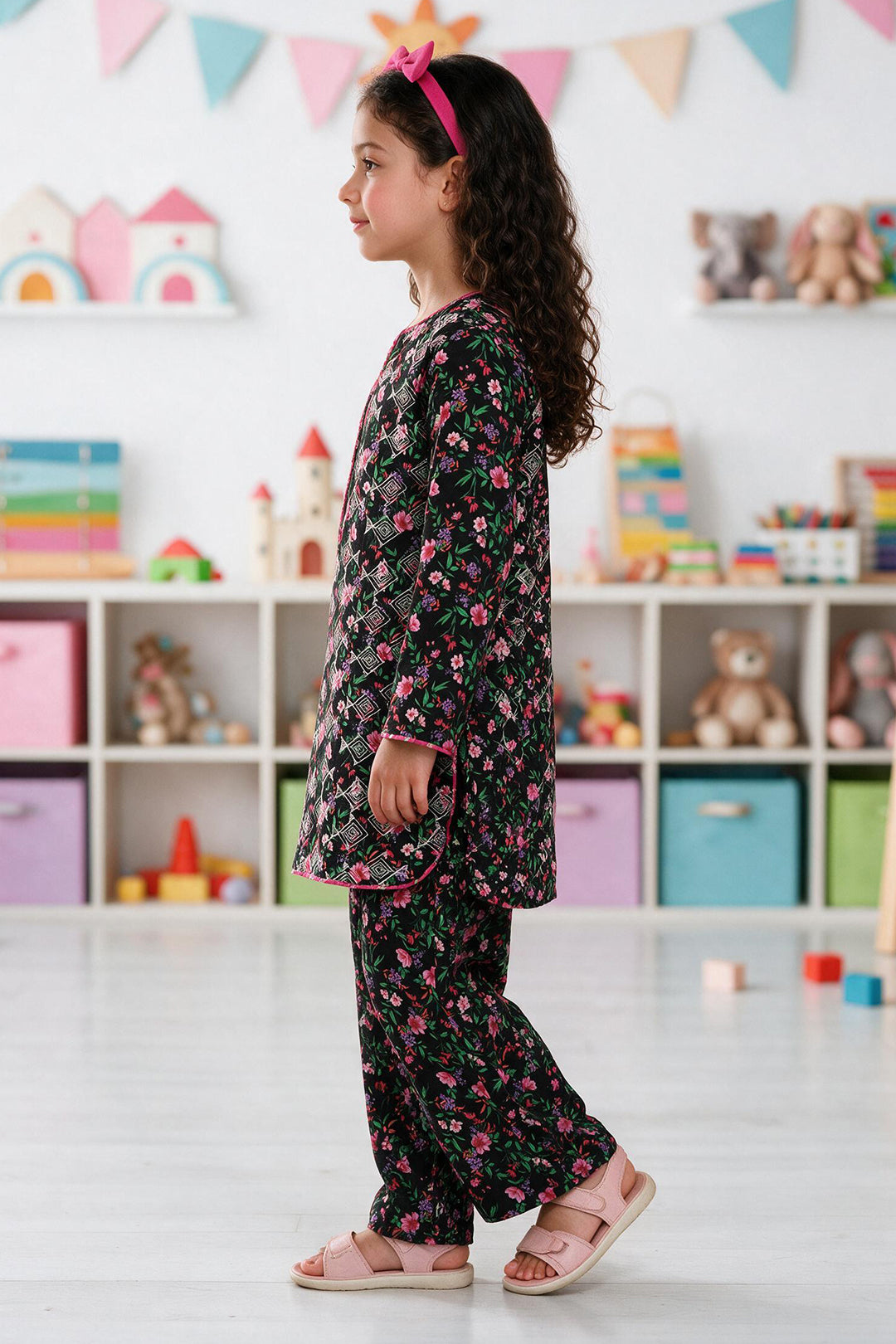 Embroidered Kurta Trouser - 2691