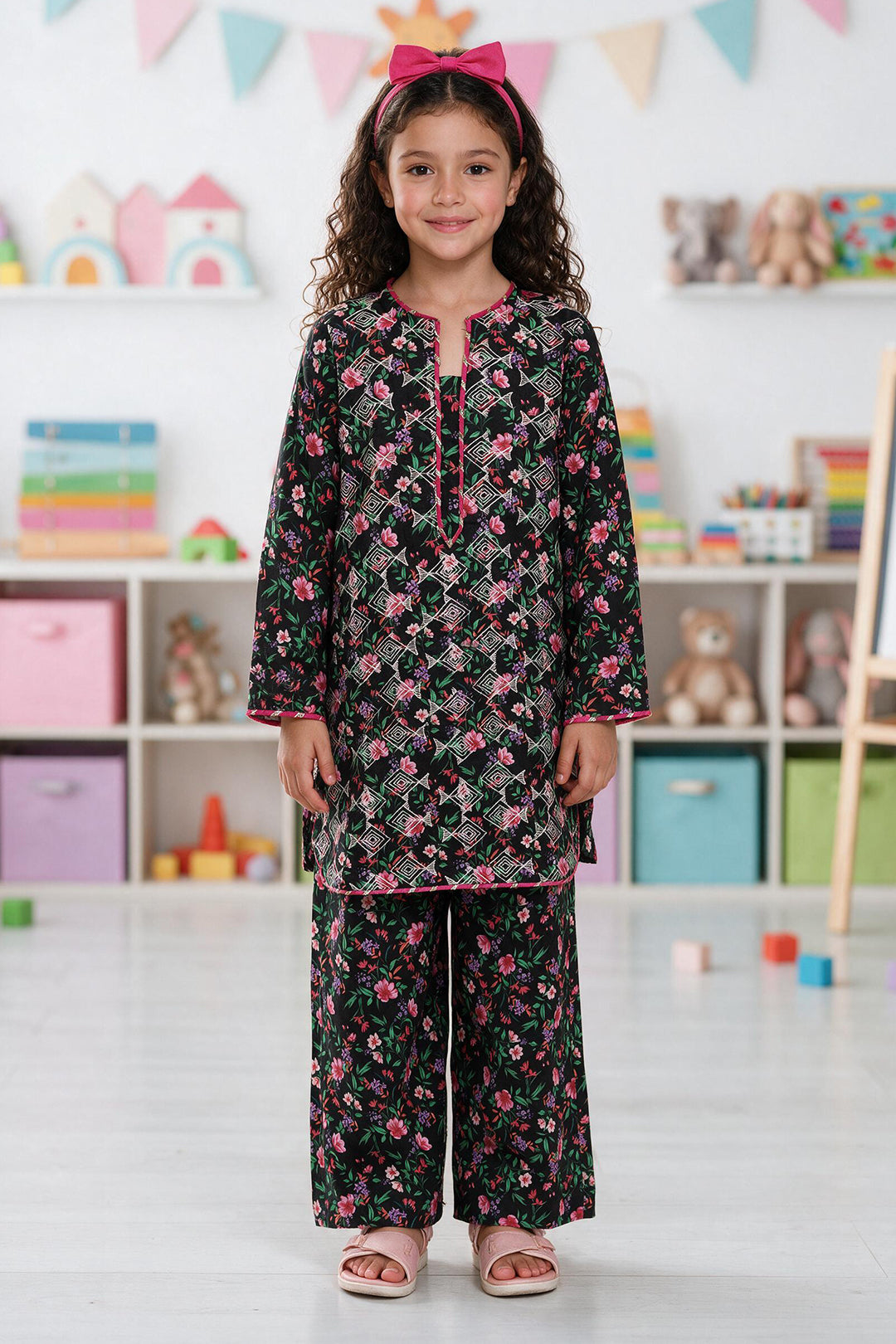 Embroidered Kurta Trouser - 2691