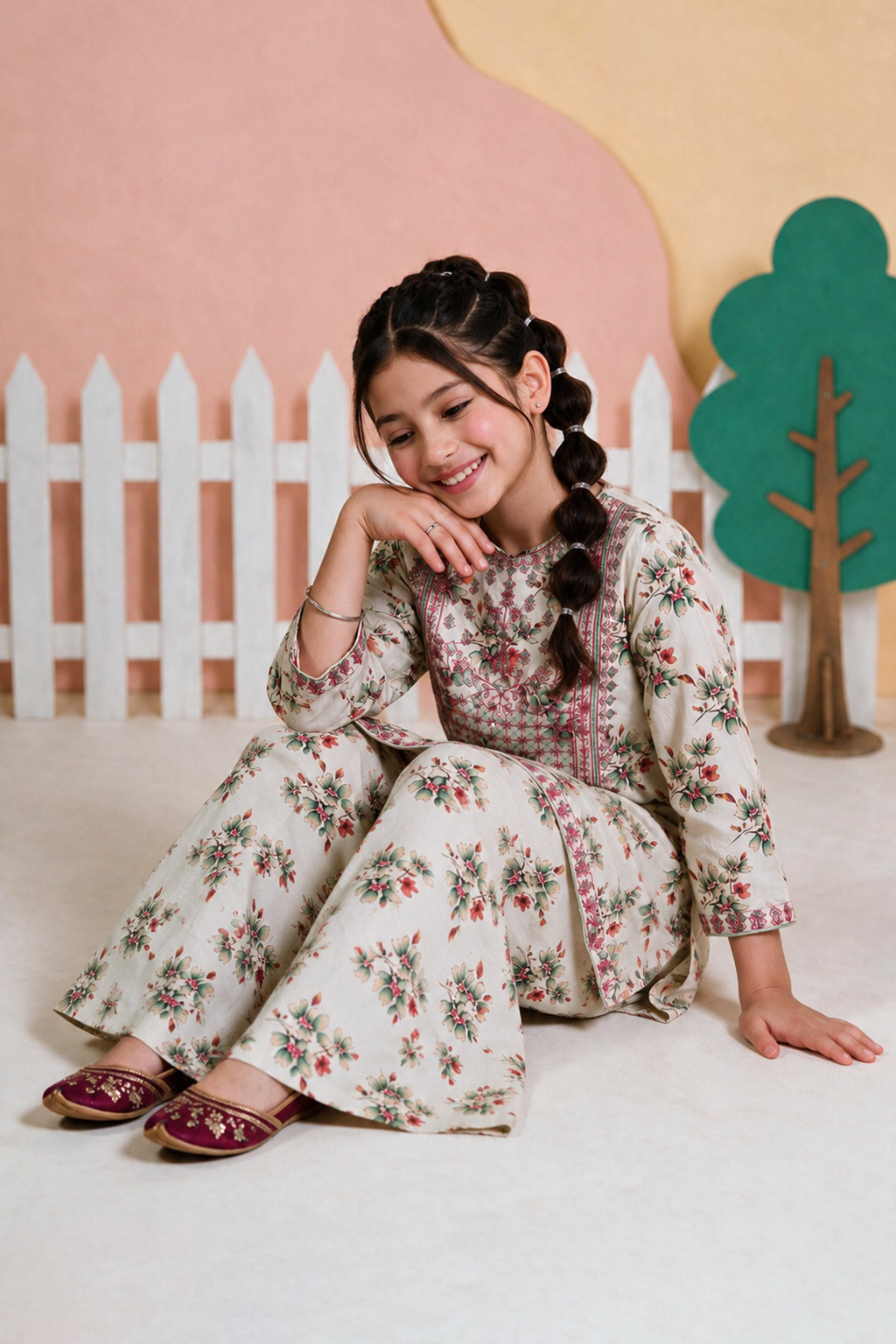 Embroidered Kurta Trouser - 2688
