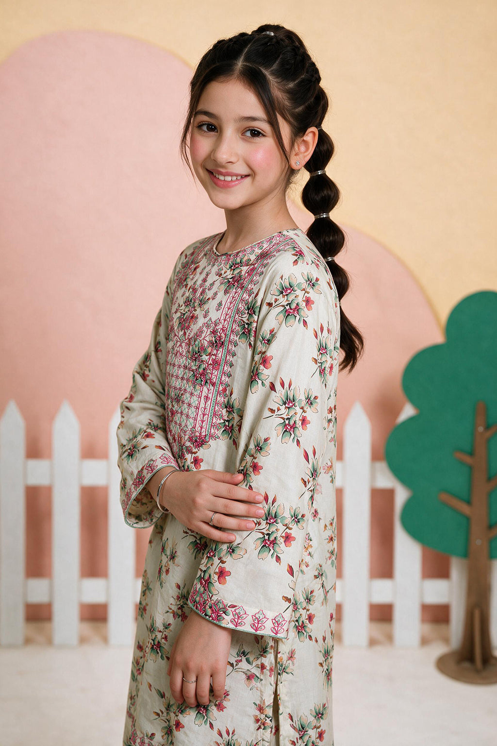 Embroidered Kurta Trouser - 2688